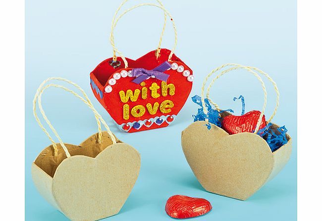 Yellow Moon Heart Craft Baskets - Pack of 5