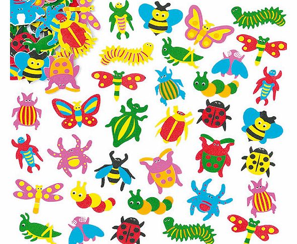 Yellow Moon Insect Foam Stickers - Pack of 100