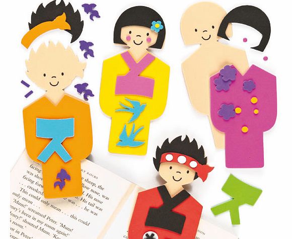 Yellow Moon Japanese Foam Bookmark Kits - Pack of 4