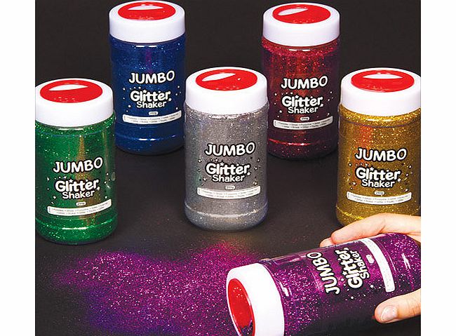 Yellow Moon Jumbo Glitter Shakers - Set of 6
