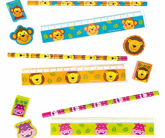 Jungle Chums 4-piece Stationery Sets - Pack of 4