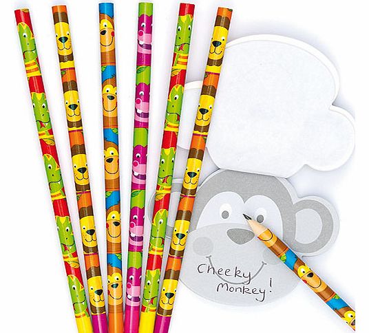 Yellow Moon Jungle Chums Pencils - Pack of 8