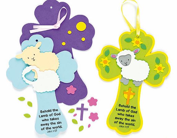 Yellow Moon Lamb of God Hanging Decorations - Pack of 2