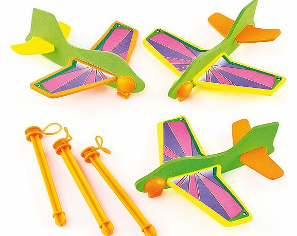 Yellow Moon Launching Gliders - Pack of 4