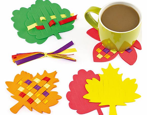 Yellow Moon Leaf Weaving Coaster Kits - Pack of 6