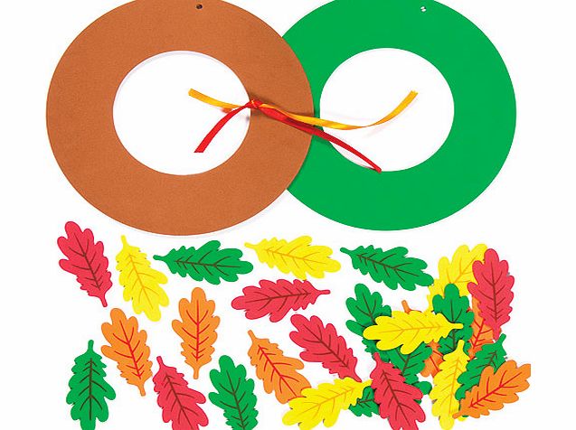 Yellow Moon Leaf Wreath Decoration Kits - Pack of 2