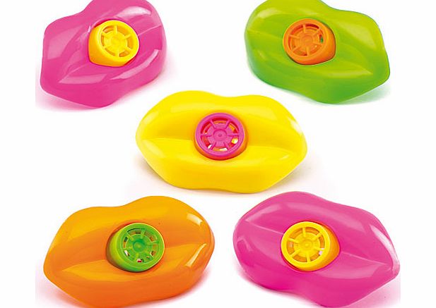 Yellow Moon Lip Whistles - Pack of 10