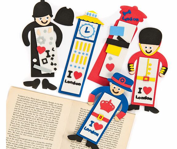 Yellow Moon London Foam Bookmark Kits - Pack of 5