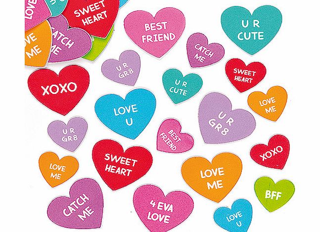 Love Heart Foam Stickers - Pack of 120