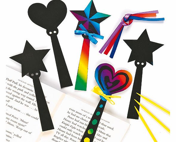 Magic Wand Scratch Art Bookmarks - Pack of 12