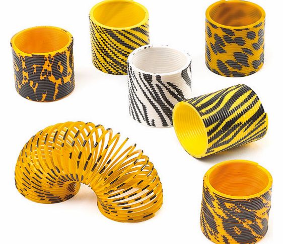 Yellow Moon Mini Animal Print Springs - Pack of 6