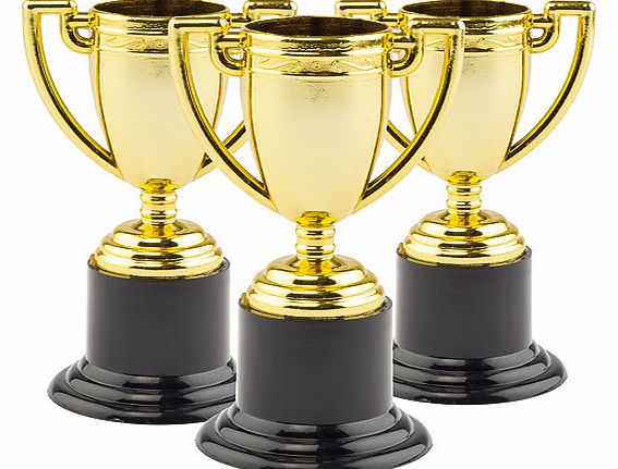 Yellow Moon Mini Gold Trophies - Pack of 6