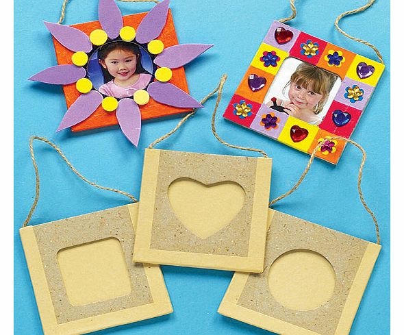 Yellow Moon Mini Hanging Craft Photo Frames - Pack of 12