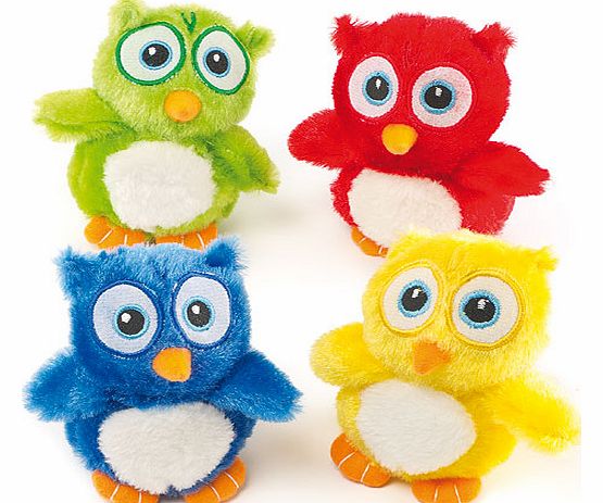 Mini Plush Owls - Pack of 4