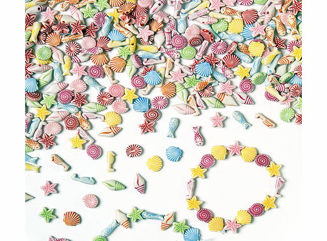 Yellow Moon Mini Seaside Beads - Pack of 400