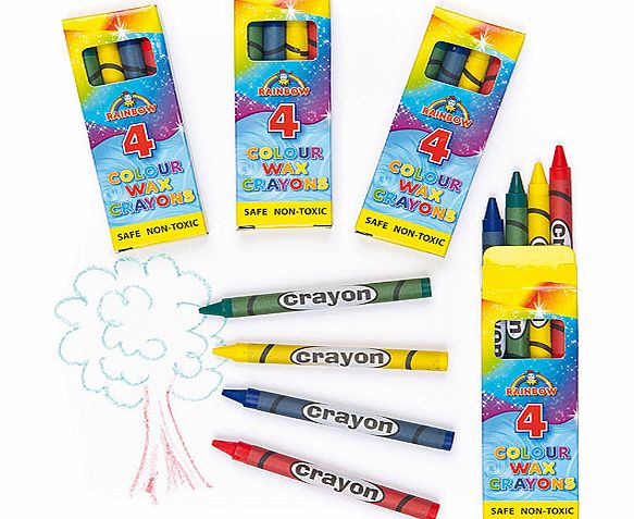 Yellow Moon Mini Wax Crayon Packs - Per 12 packs