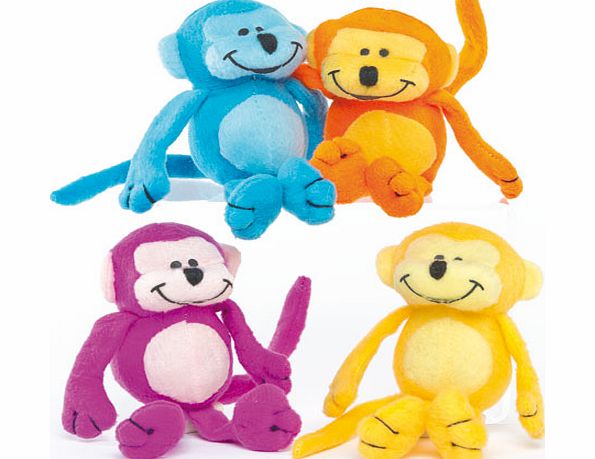 Yellow Moon Monkey Bean Pals - Pack of 4