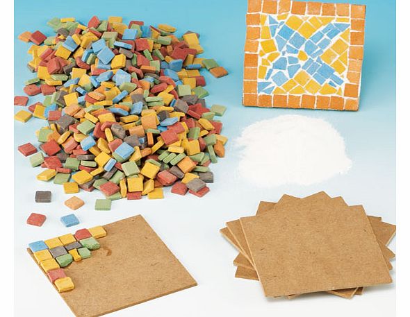 Yellow Moon Mosaic Tile Coaster Kit - Per kit
