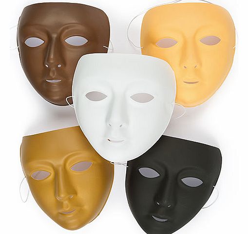 Yellow Moon Multicultural Face Masks - Set of 10