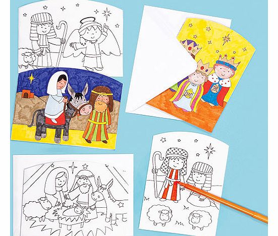 Yellow Moon Nativity Cards - Pack of 8