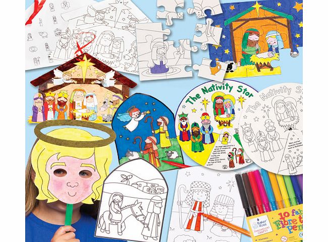 Nativity Colour-in Craft Pack - Each