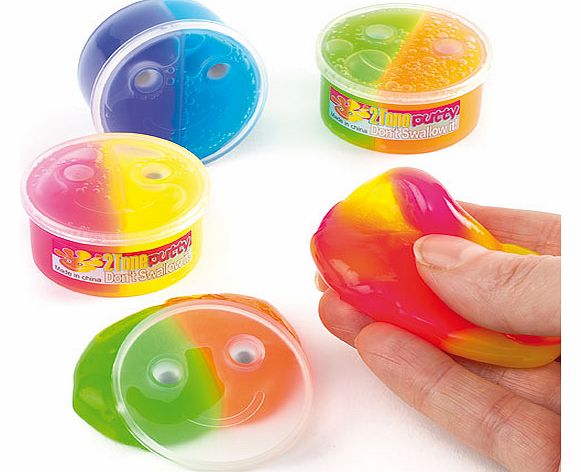 Yellow Moon Neon Wiggle Eye Putty - Pack of 6