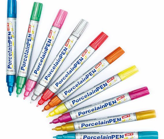 Yellow Moon Pearlised Porcelain Paint Pens - Pack B