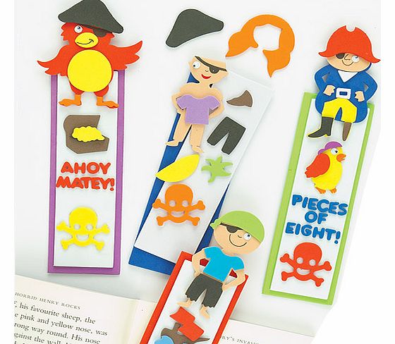Yellow Moon Pirate Foam Bookmarks - Pack of 4