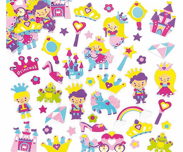 Yellow Moon Princess Foam Stickers - Pack of 120