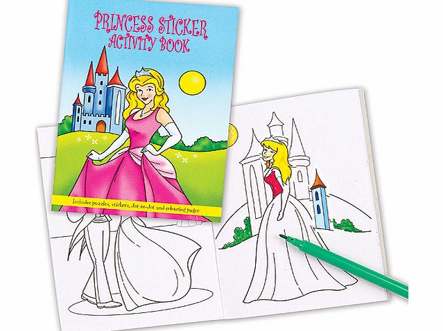 Yellow Moon Princess Sticker Activity Books - Pack of 6
