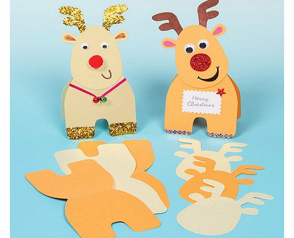 Reindeer Card Blanks - Pack of 8