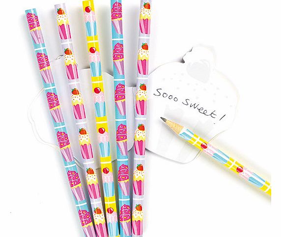 Yellow Moon Scented Cool Cupcakes Pencils - Pack of 6