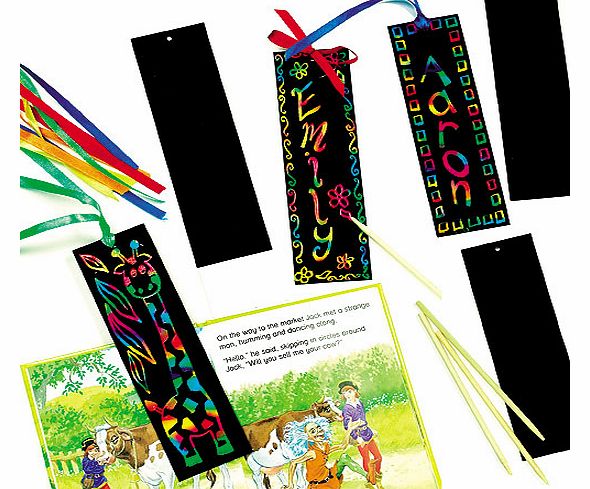 Yellow Moon Scratch Art Bookmarks - Pack of 12