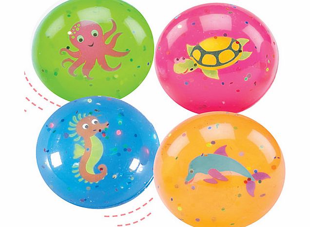 Yellow Moon Sealife buddies Glitter Jet Balls - Pack of 8