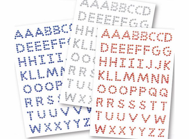 Self-Adhesive Alphabet Gems - Pack of 174