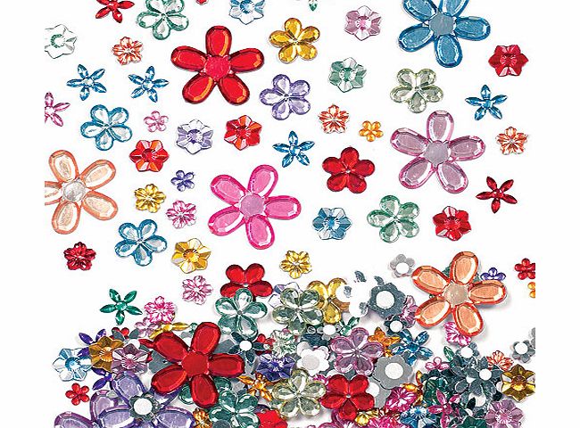 Yellow Moon Self-Adhesive Flower Jewels - Pack of 180