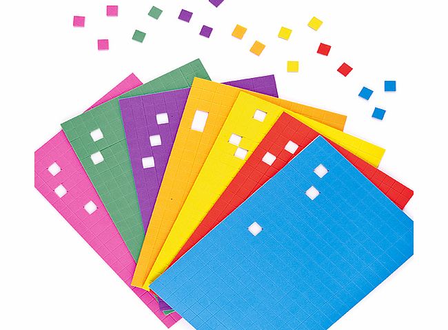 Yellow Moon Self-Adhesive Foam Mosaic Squares - Pack of 1950