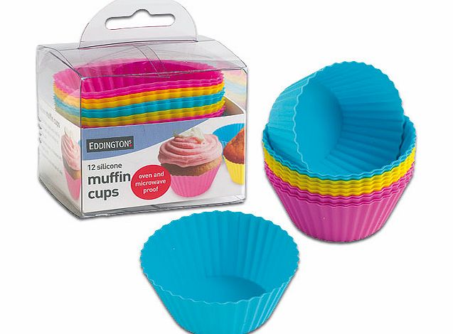 Yellow Moon Silicone Muffin Cups - Pack of 12