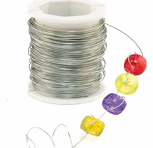 Yellow Moon Silver Beading Wire - 15m reel