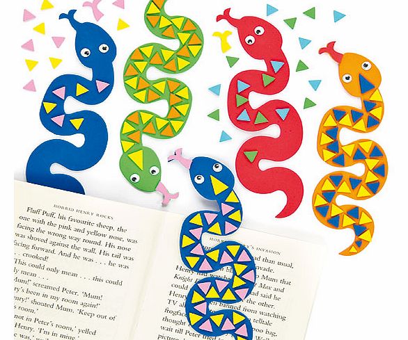 Yellow Moon Slithery Snake Foam Bookmarks - Pack of 4