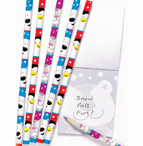 Yellow Moon Snow Pals Pencils - Pack of 6