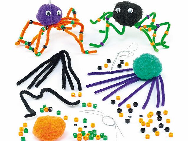 Yellow Moon Spider Pom Pom Kits - Pack of 4