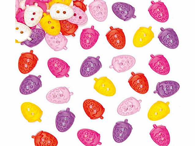 Yellow Moon Strawberry Buttons - Pack of 200