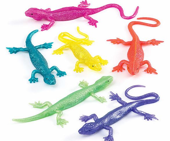 Yellow Moon Stretchy Lizards - Pack of 8