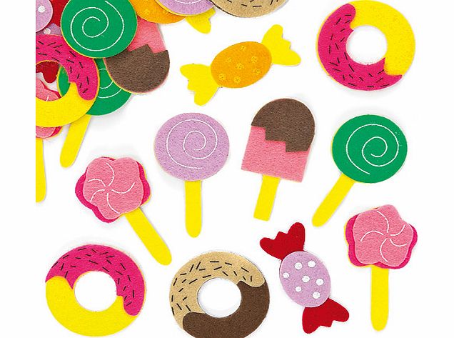 Sweet Treats Felt Stickers - Pack of 32