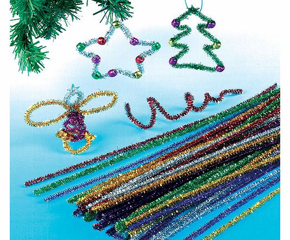 Yellow Moon Tinsel Pipe Cleaners - Pack of 72