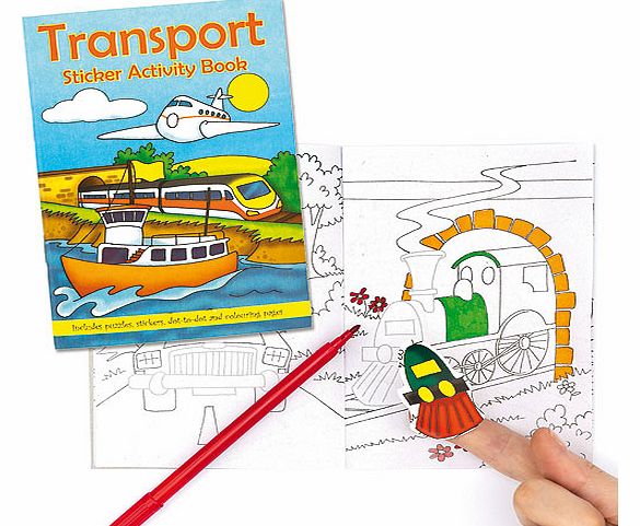 Yellow Moon Transport Sticker Activity Books - Pack of 6