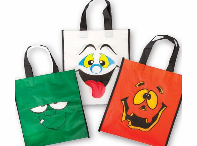 Yellow Moon Trick or Treat Bags - Pack of 3