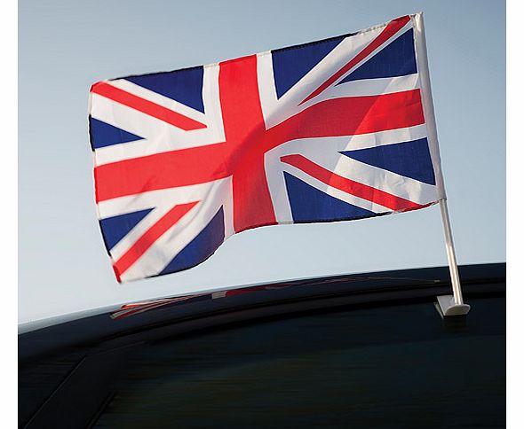Yellow Moon Union Jack Car Flags - Pack of 2