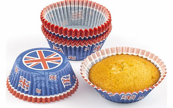 Yellow Moon Union Jack Cupcake Cases - Pack of 50